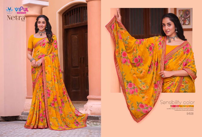 Netra Vol 2 Vipul Daily Wear Wholesale Printed Sarees Catalog